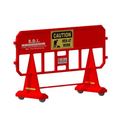 BDI - 2 Meter | Safety Fence With Wheels Barricade | BDRSRBRD0049 | Red