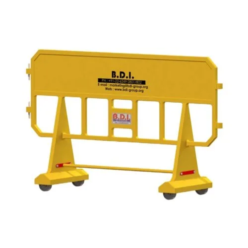 BDI - 2 Meter | Safety Fence With Wheels Barricade | BDRSRBYL0050 | Yellow
