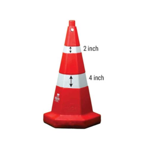 H2 - 750mm | 3.8kg Plastic Moulded Base Non Flexible Traffic Cone | H2PC750 HX