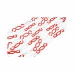 H2 - 4mm | Cone Connecting Plastic Chain 1 Meter | Red & White - Image 2