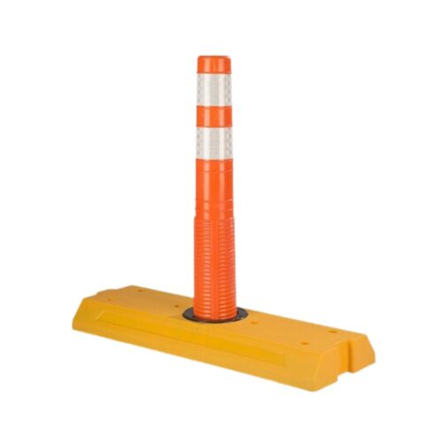 H2 - 750mm Spring Post With ABS Base | Full Flexible 3 Part Model With Lane Divider