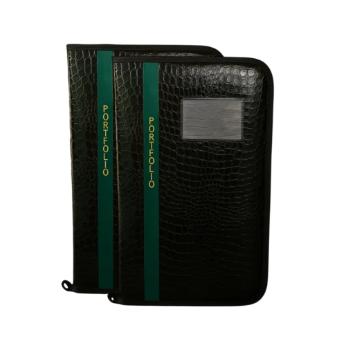 Green Crocodile PU Leather A4/FS File Folder | Buy One Get One Free