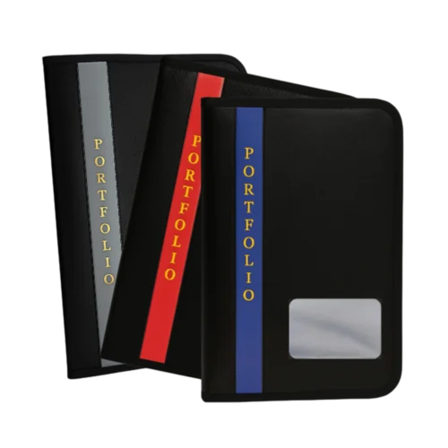 Silver, Red, Blue | PU Leather A4/FS File Folder | Buy Two Get One Free
