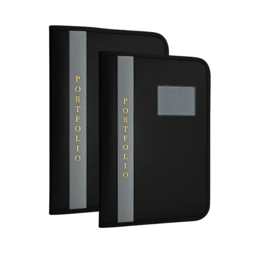Silver PU Leather A4/FS File Folder | Buy One Get One Free | Set of 1